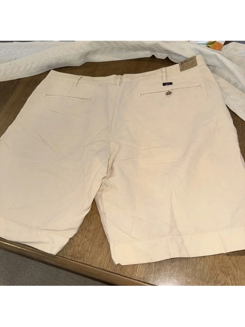 Faherty Shorts Mens 38 Khaki Malibu Chino Linen Cotton 9